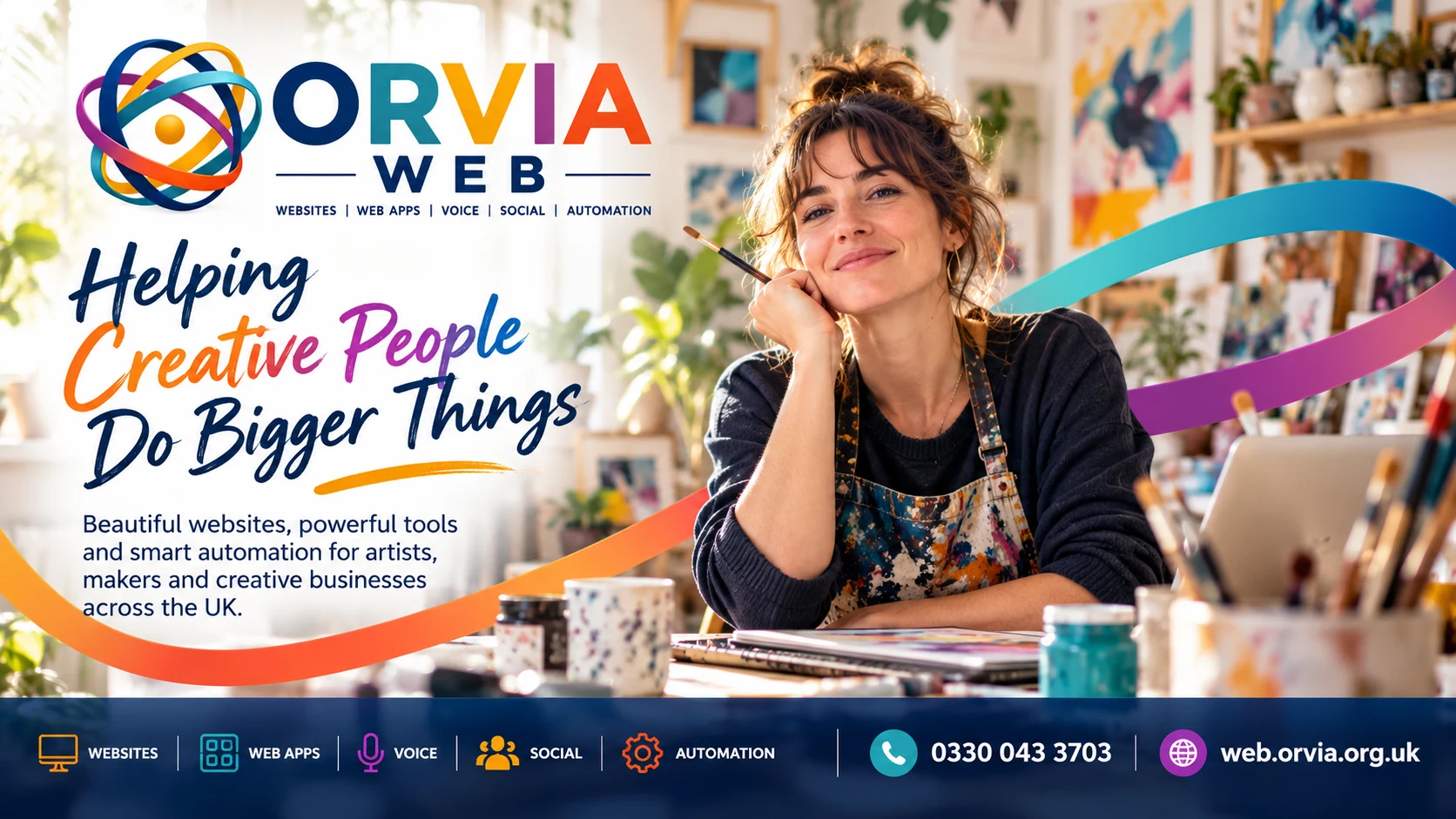 Example ORVIA Web creative website presentation.